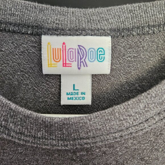 LuLaRoe Quarter Sleeve Randy Baseball T-shirt Size Large - Picture 2 of 3